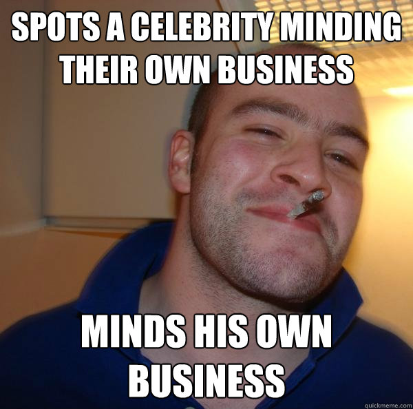 Spots a celebrity minding their own business Minds his own business - Spots a celebrity minding their own business Minds his own business  Misc