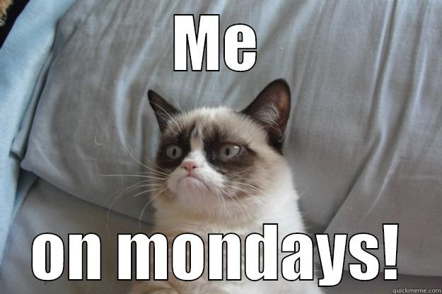 It's monday again! - ME ON MONDAYS! Grumpy Cat