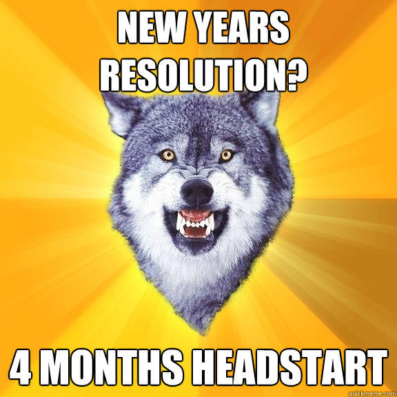 NEW YEARS RESOLUTION? 4 MONTHS HEADSTART - NEW YEARS RESOLUTION? 4 MONTHS HEADSTART  Courage Wolf