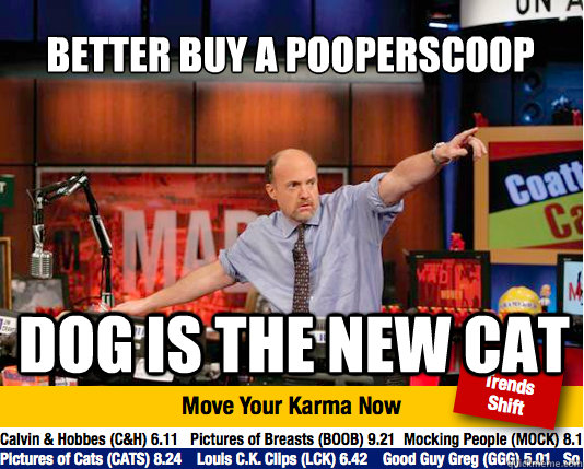 Better buy a pooperscoop Dog is the new cat  Mad Karma with Jim Cramer