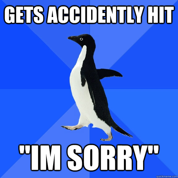 GETS ACCIDENTLY HIT 