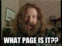  What page is it??  What year is it