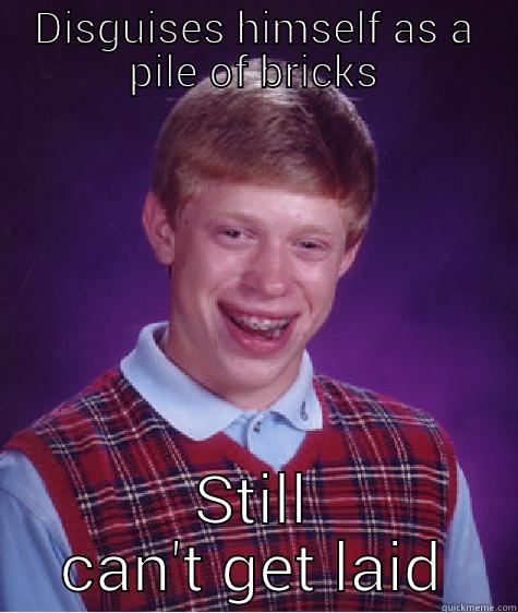 DISGUISES HIMSELF AS A PILE OF BRICKS STILL CAN'T GET LAID Bad Luck Brian