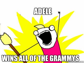 Adele Wins All of the grammys  All The Things