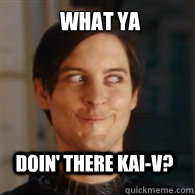 what ya
 doin' there kai-v?  Emo Peter Parker