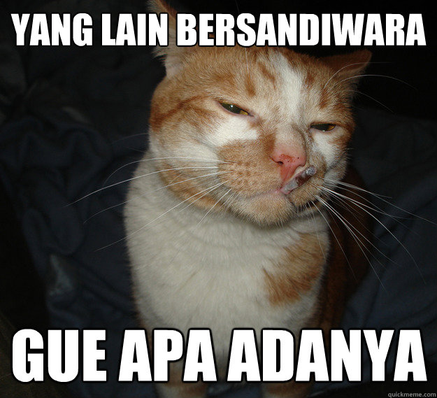 yang lain bersandiwara gue apa adanya  Cool Cat Craig