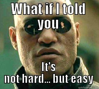 WHAT IF I TOLD YOU IT'S NOT HARD... BUT EASY Matrix Morpheus