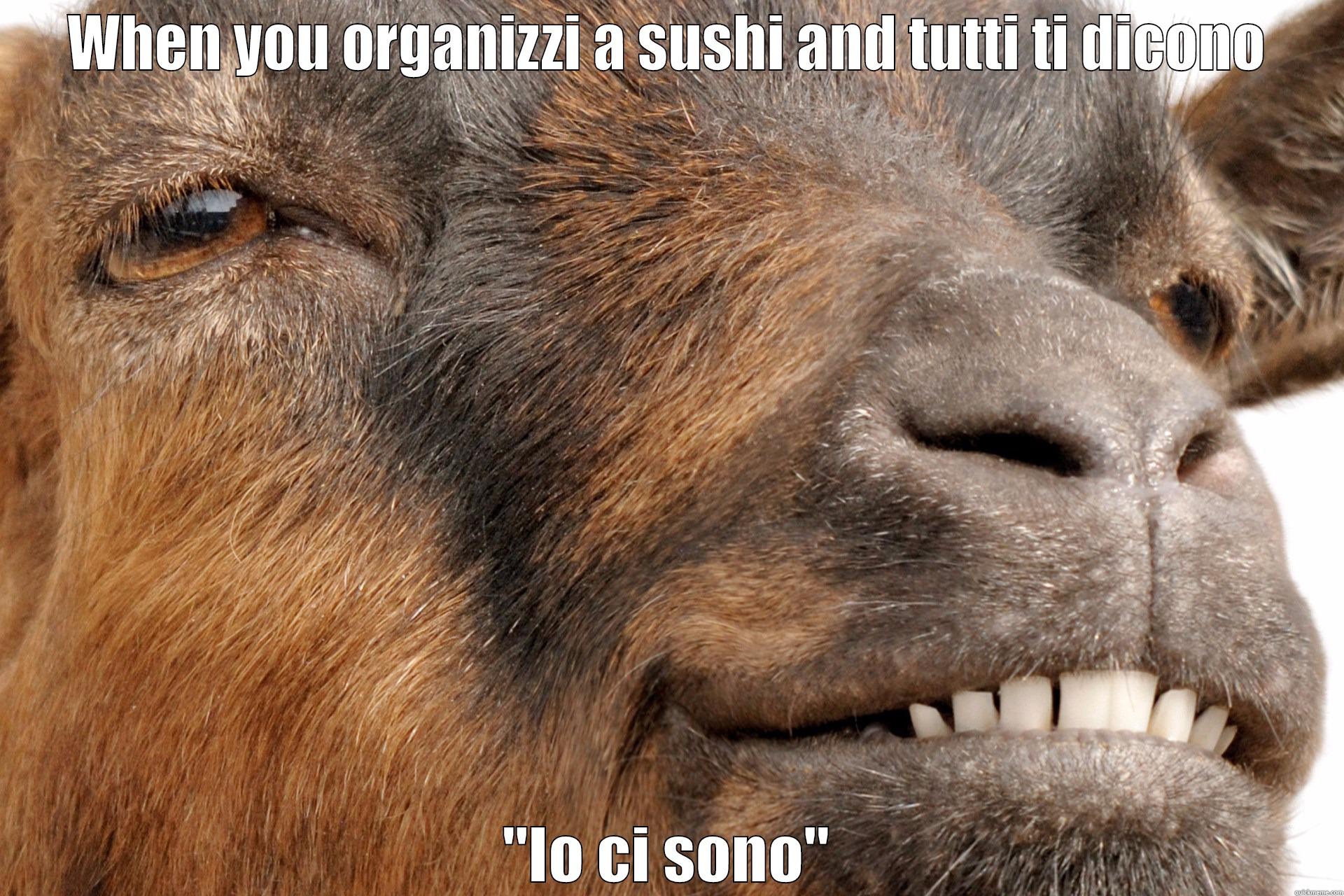 WHEN YOU ORGANIZZI A SUSHI AND TUTTI TI DICONO 