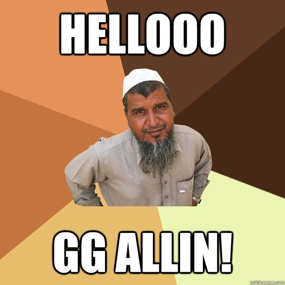 HELLOOO GG ALLIN!  Ordinary Muslim Man