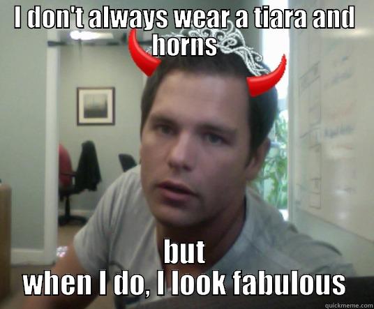 I DON'T ALWAYS WEAR A TIARA AND HORNS BUT WHEN I DO, I LOOK FABULOUS Misc