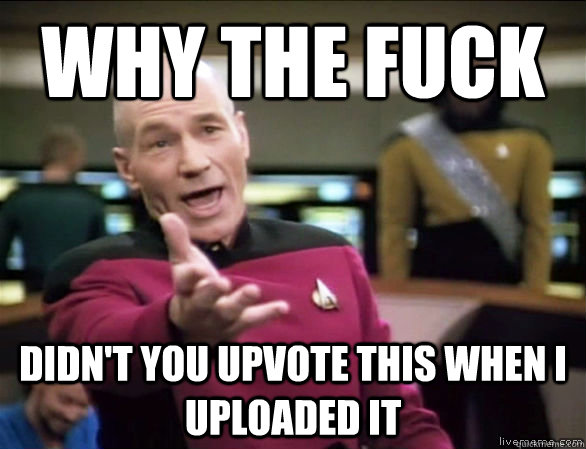 why the fuck didn't you upvote this when I uploaded it  Annoyed Picard HD