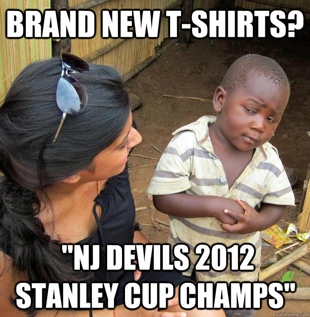 brand new t-shirts?  