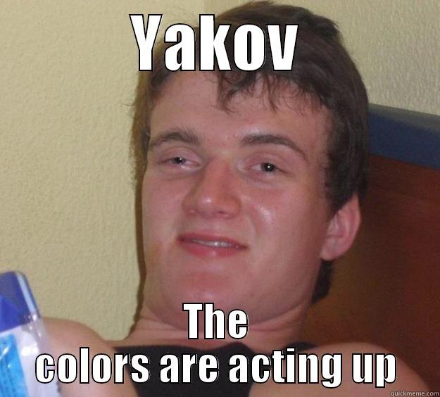 YAKOV THE COLORS ARE ACTING UP 10 Guy