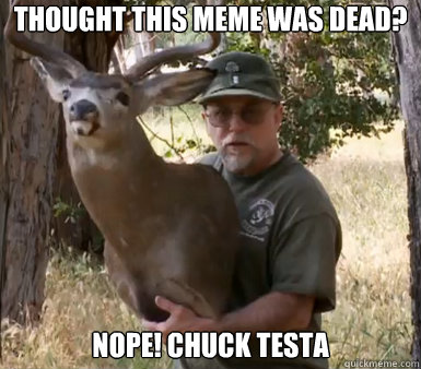 Thought this meme was dead? NOPE! Chuck Testa  Chuck Testa