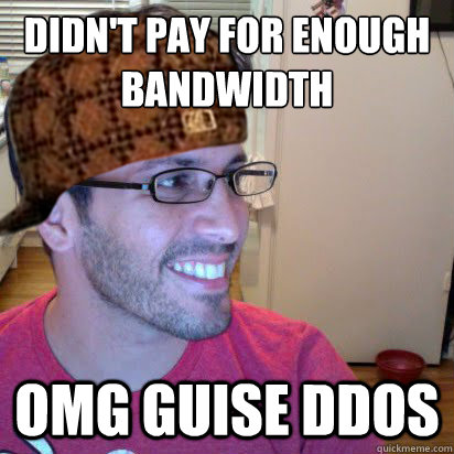 didn't pay for enough bandwidth omg guise ddos - didn't pay for enough bandwidth omg guise ddos  Misc