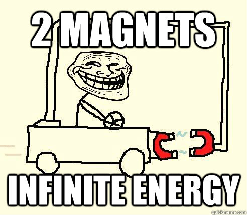 2 magnets infinite energy  troll physics