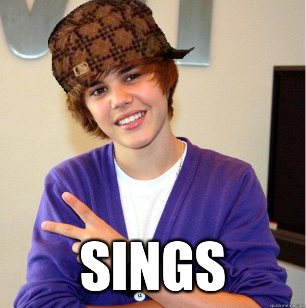  sings -  sings  Scumbag Beiber