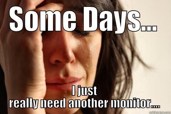 SOME DAYS... I JUST REALLY NEED ANOTHER MONITOR.... First World Problems
