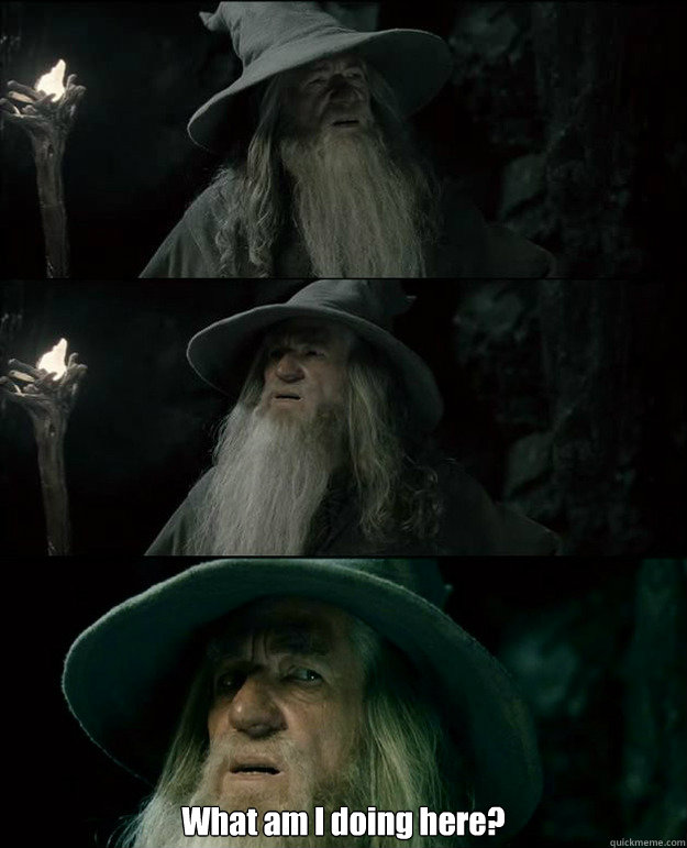  What am I doing here?  Gandalf und das Spanischstudium