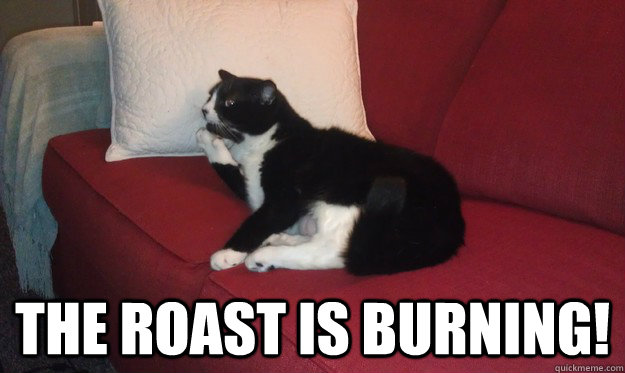  THE ROAST IS BURNING!  