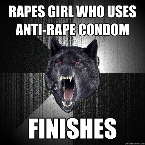 Rapes girl who uses anti-rape condom Finishes  Insanity Wolf