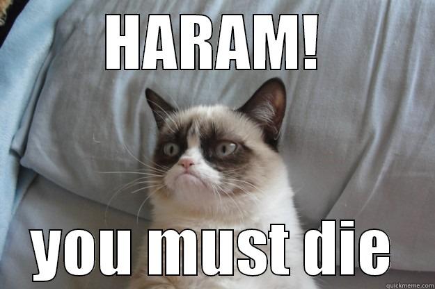 HARAM! YOU MUST DIE Grumpy Cat