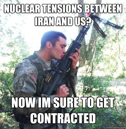 Nuclear tensions between Iran and US? now im sure to get contracted  Rotc Roommate
