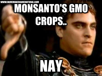 Monsanto's GMO Crops.. Nay www.homemakergonenatural.com  Downvoting Roman