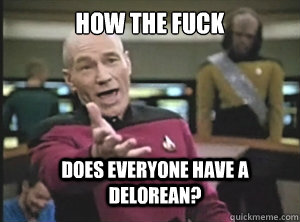 How the fuck Does everyone have a delorean?  Annoyed Picard