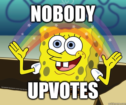 Nobody Upvotes  Spongebob rainbow