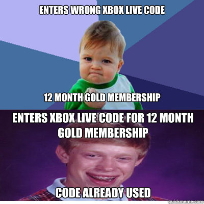 enters wrong xbox live code






12 month gold membership enters xbox live code for 12 month gold membership



code already used  