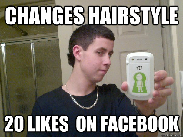 Changes Hairstyle 20 Likes  on Facebook  Mullet Boy