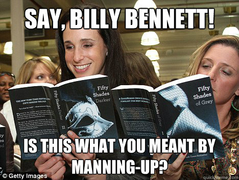 Say, Billy Bennett! Is this what you meant by Manning-up?  Perverted White Woman