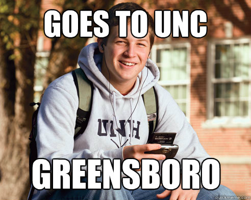 Goes to UNC Greensboro  College Freshman