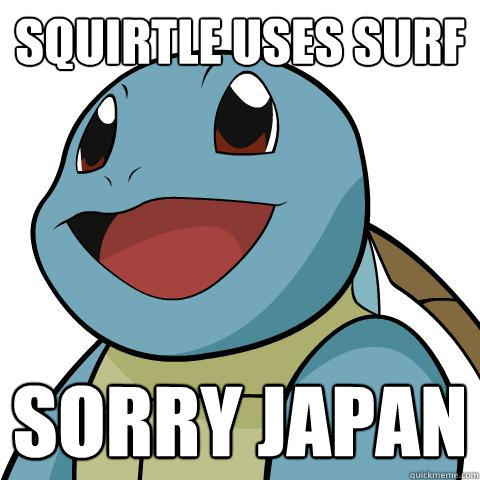 squirtle uses surf sorry japan  Squirtle