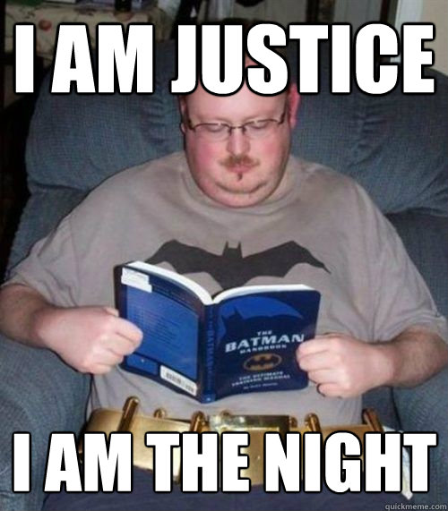 i am justice i am the night - i am justice i am the night  Batman reads Batman