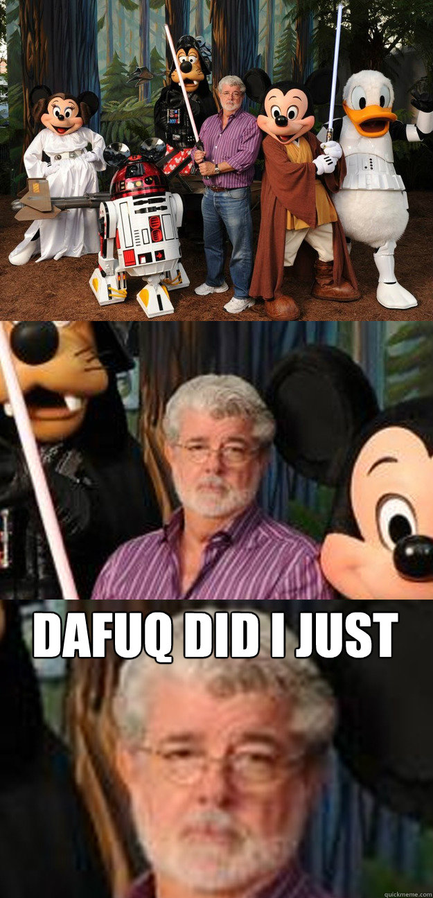 Dafuq did I just do?  Depressed George Lucas