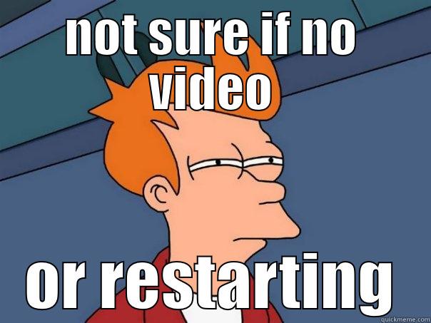 NOT SURE IF NO VIDEO OR RESTARTING Futurama Fry