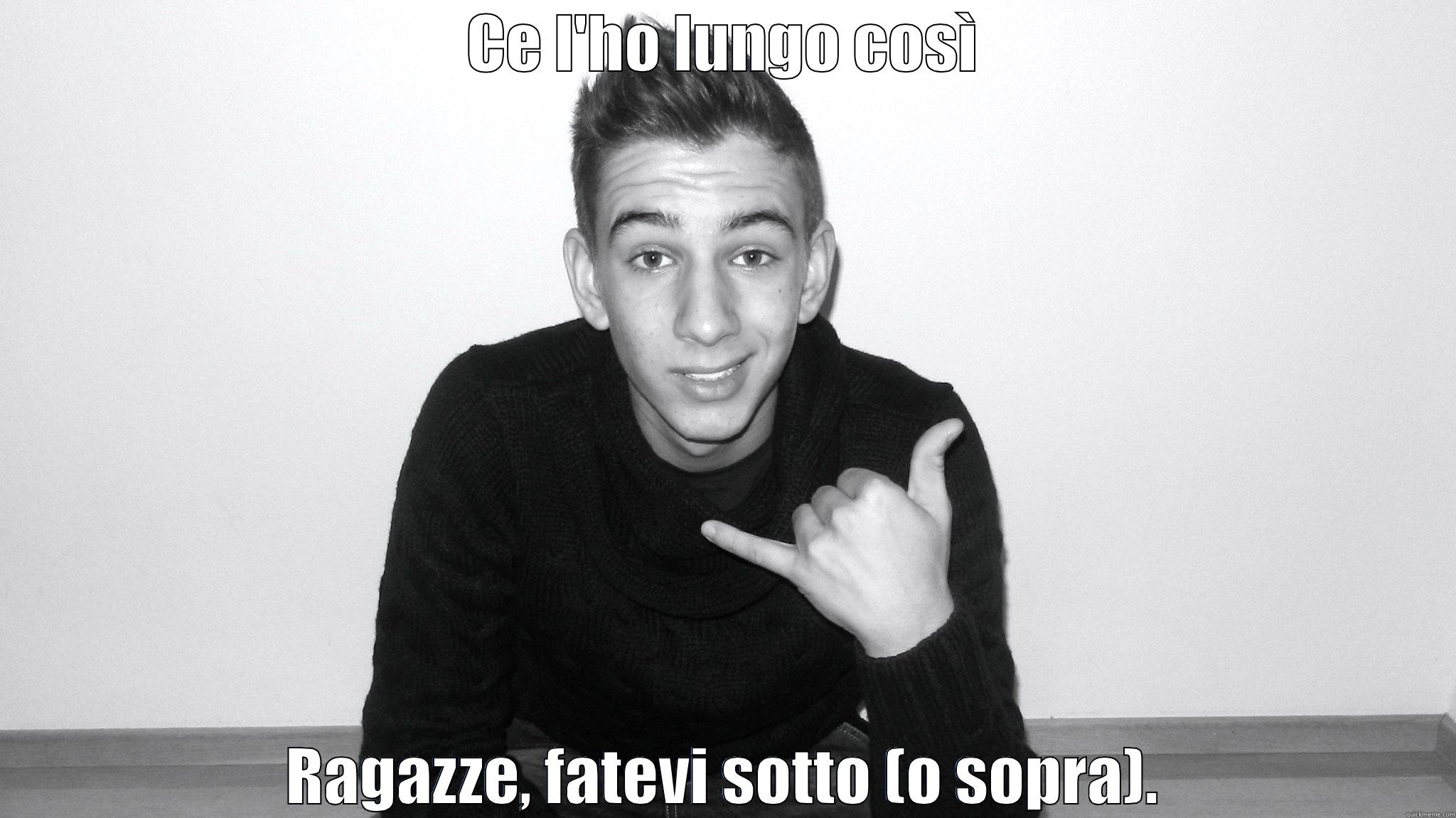 CE L'HO LUNGO COSÌ RAGAZZE, FATEVI SOTTO (O SOPRA). Misc