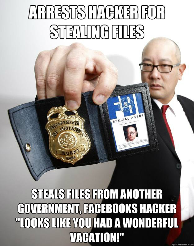 Arrests Hacker for stealing files Steals files from another government, facebooks hacker 