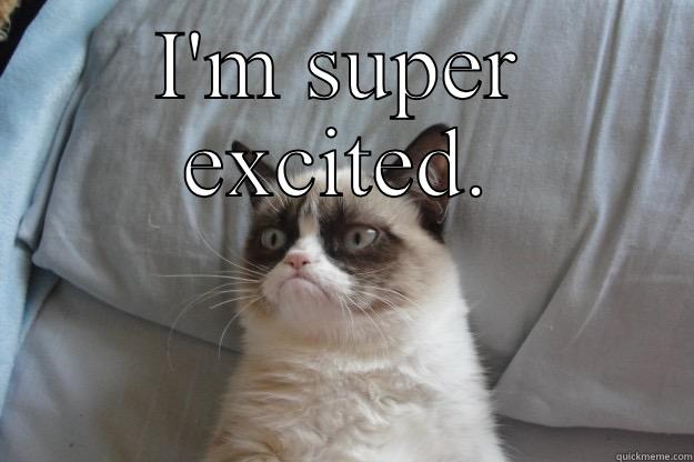 I'M SUPER EXCITED.  Grumpy Cat