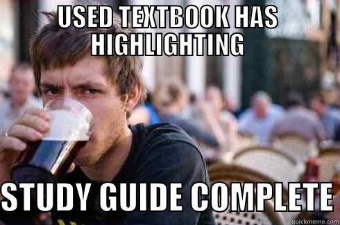 USED TEXTBOOK HAS HIGHLIGHTING  STUDY GUIDE COMPLETE Lazy College Senior