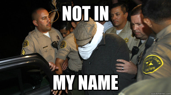 Not In My Name  Defend the Constitution