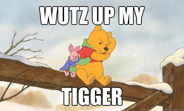 Wutz up my  TIGGER - Wutz up my  TIGGER  Winnie the Pooh Bear Grylls