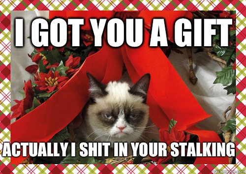 I got you a gift Actually I shit in your stalking  merry christmas