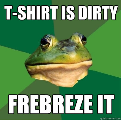 T-Shirt Is Dirty Frebreze It  Foul Bachelor Frog