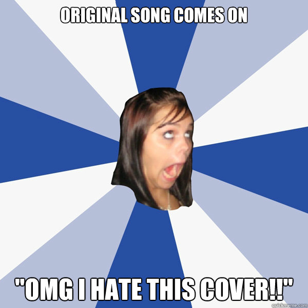 Original song comes on 