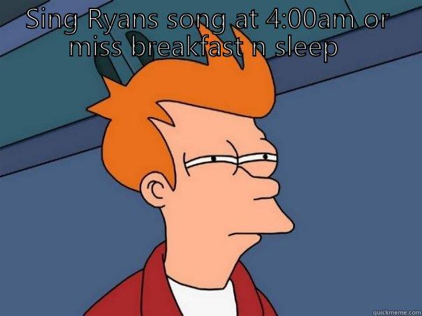Fito at ACTS retreat... - SING RYANS SONG AT 4:00AM OR MISS BREAKFAST N SLEEP   Futurama Fry