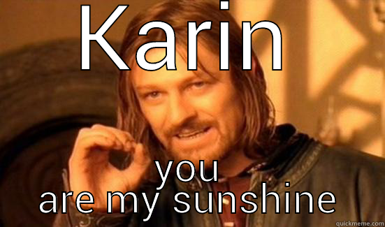 KARIN YOU ARE MY SUNSHINE Boromir