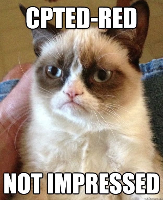 CPTED-RED NOT IMPRESSED  grumpycat